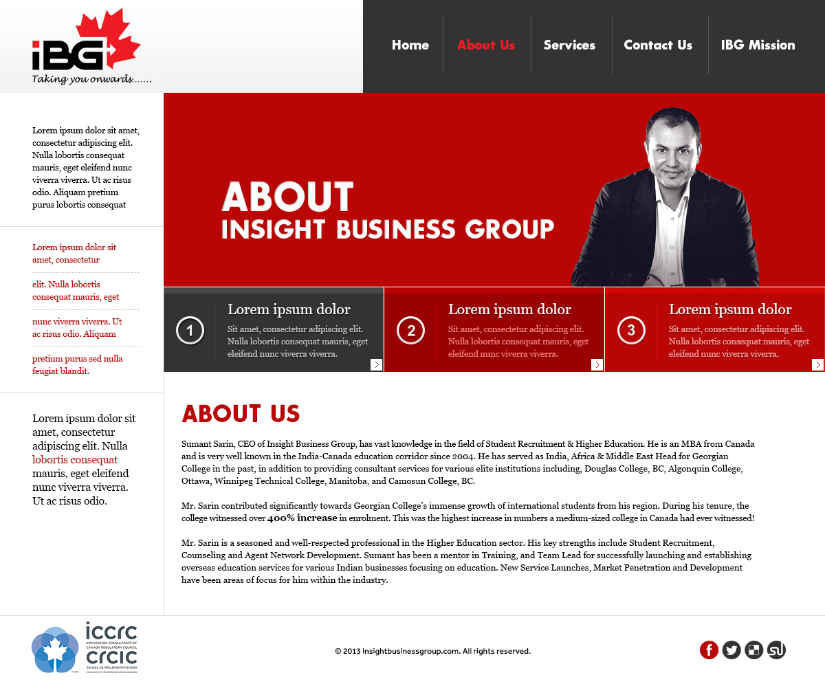 Web Design by Latest Design Ideas for Insight Business Group | Design #2280147