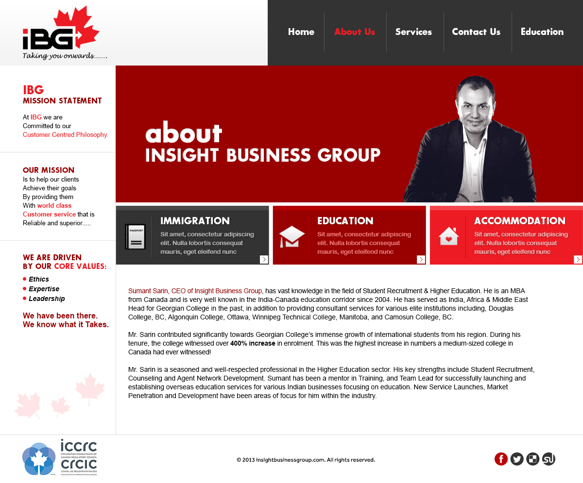 Web-Design von Latest Design Ideas für Insight Business Group | Design #2290257
