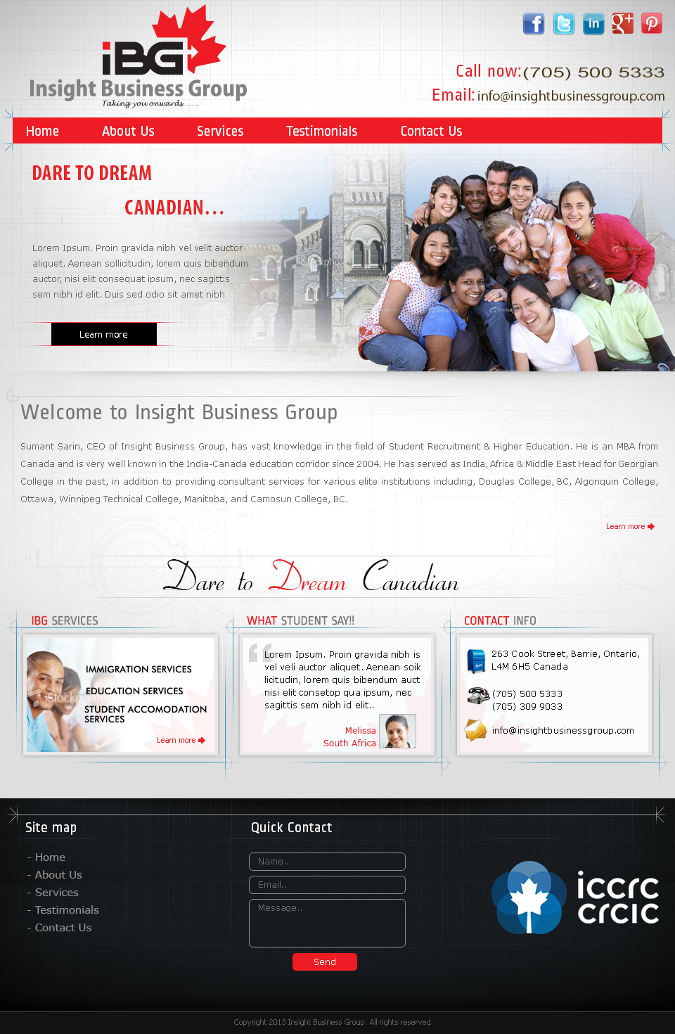 Diseño Web por Tanvir para Insight Business Group | Diseño #2238853