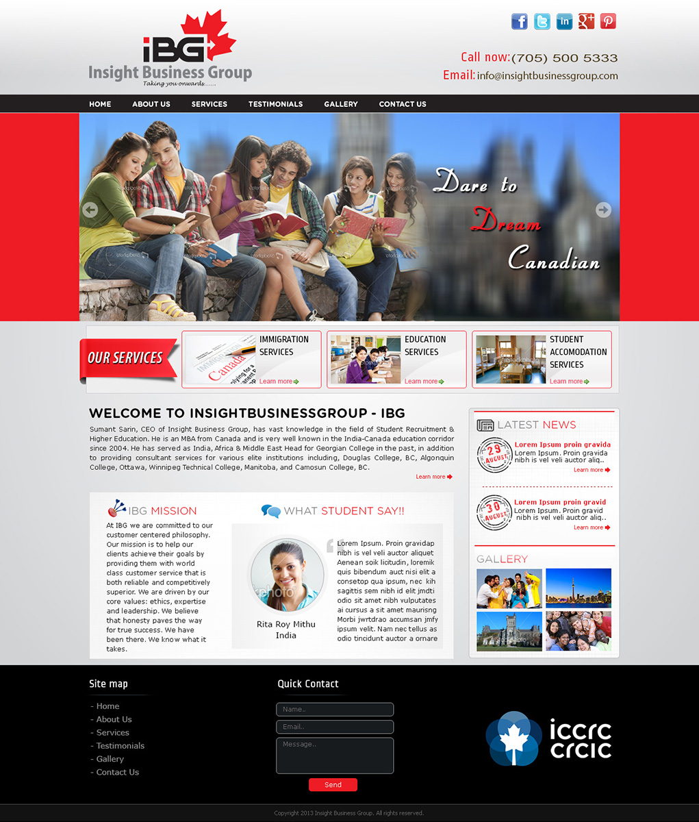 Web-Design von Tanvir für Insight Business Group | Design #2245118