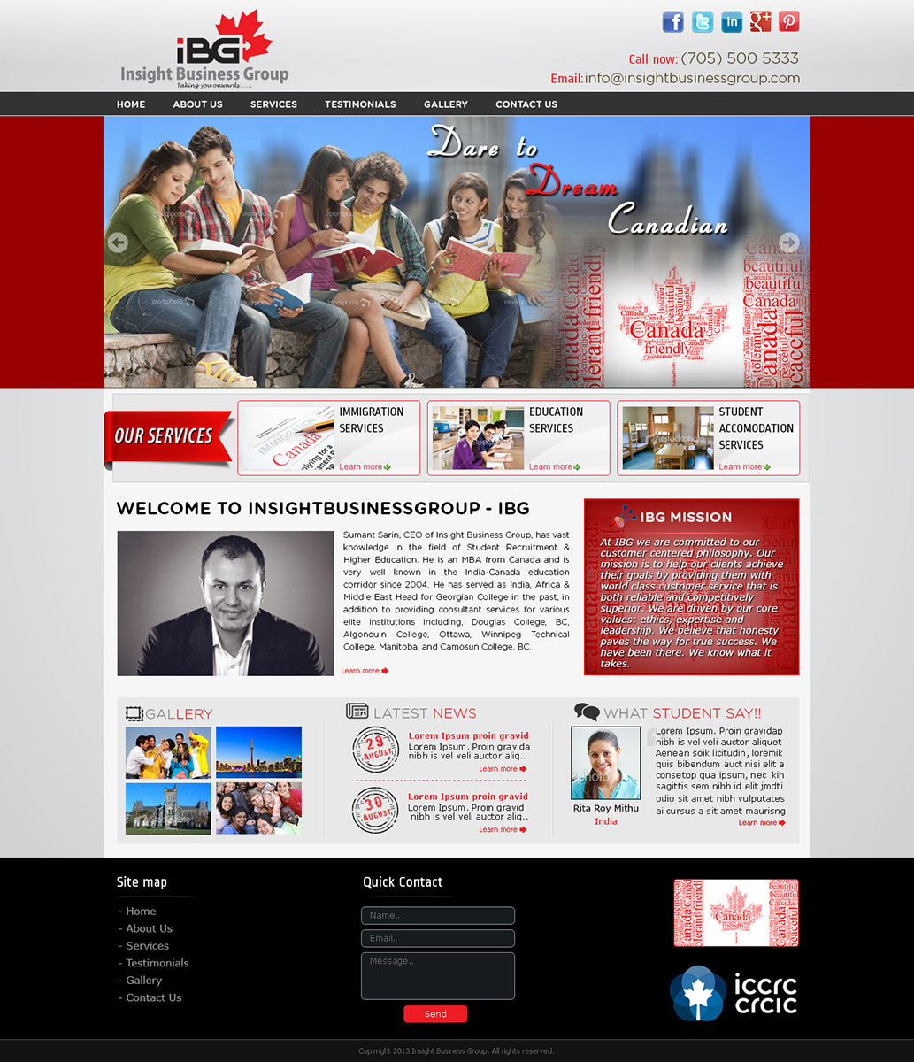 Web Design by Tanvir for Insight Business Group | Design #2269587