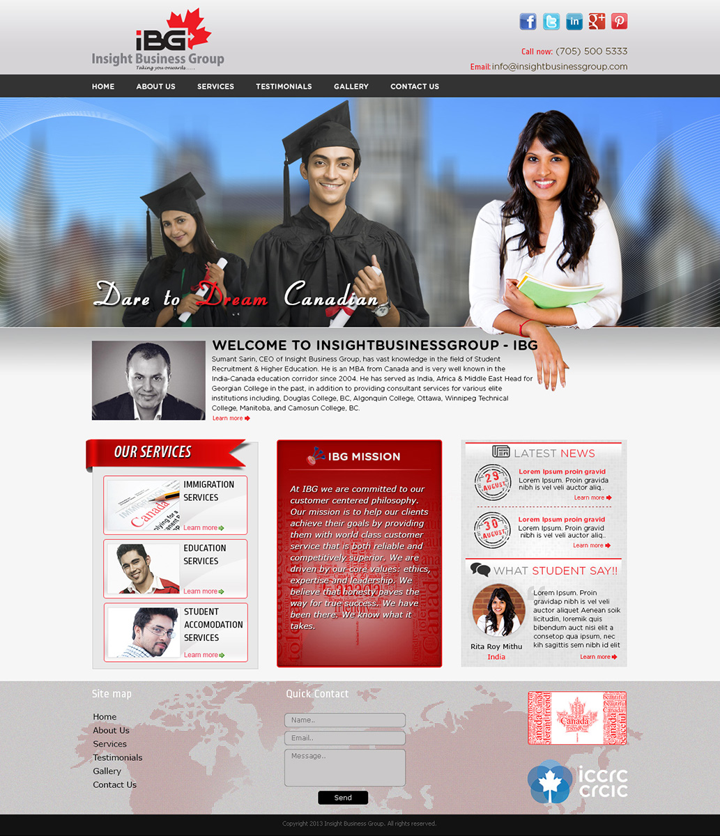 Web-Design von Tanvir für Insight Business Group | Design #2290293