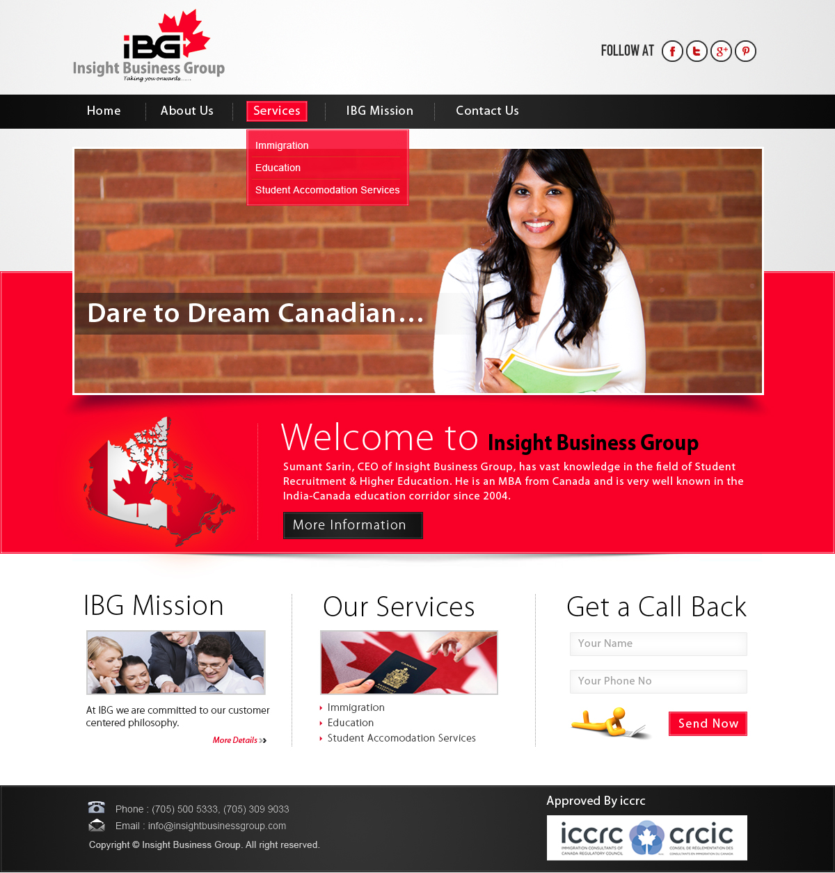 Web-Design von Creative X Designs für Insight Business Group | Design #2279855