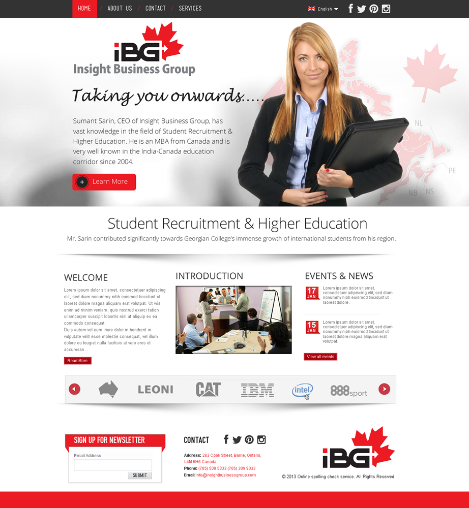 Diseño Web por Behriatech para Insight Business Group | Diseño #2241291