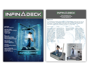 Only Omni Directional treadmill for mulltiple uses in the Virtual Reality world.   | Diseño de Flyer por at-as