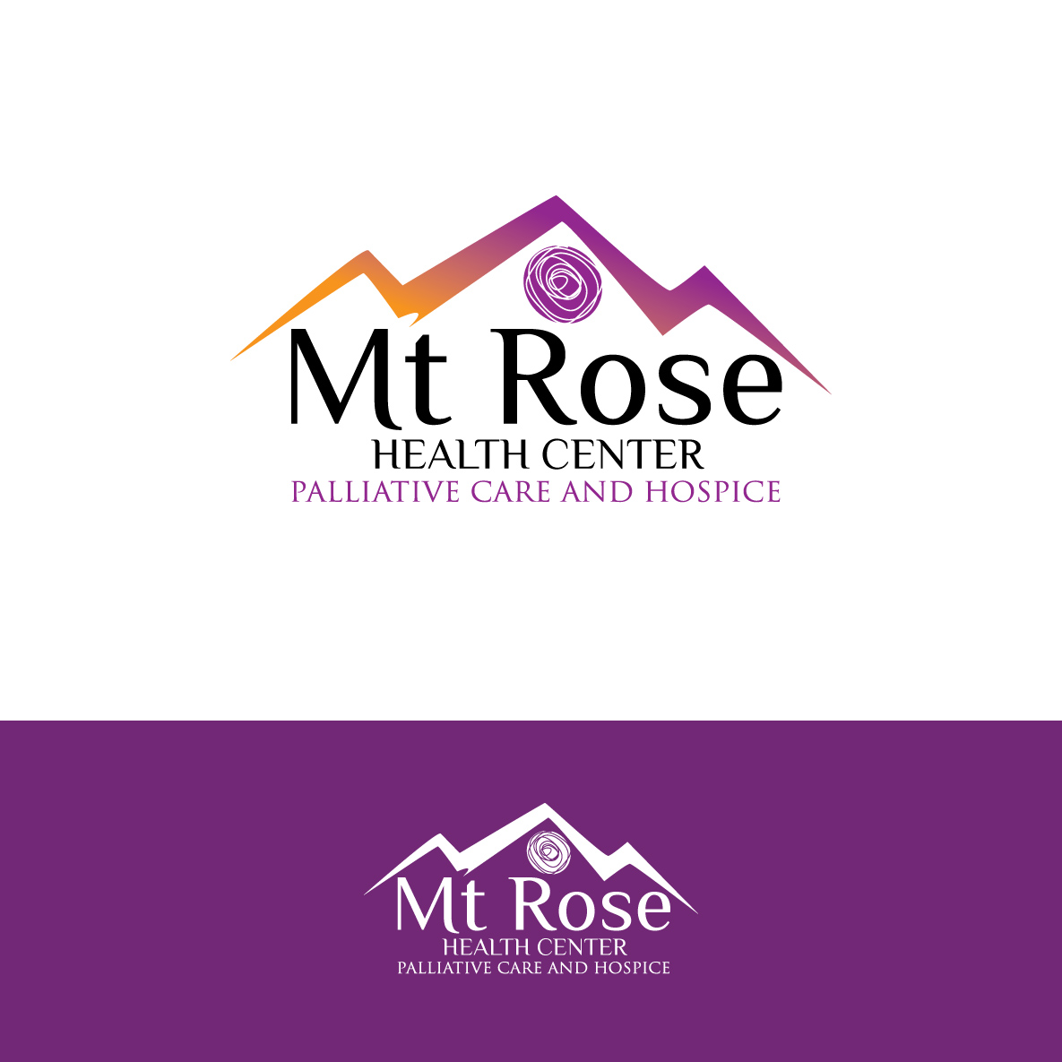 Logo-Design von creative.bugs für Mt Rose Health Center Palliative Care and Hospice | Design #10596681
