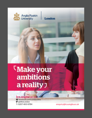 Advertisement Design by D Creative for Anglia Ruskin University London | Design: #10689901