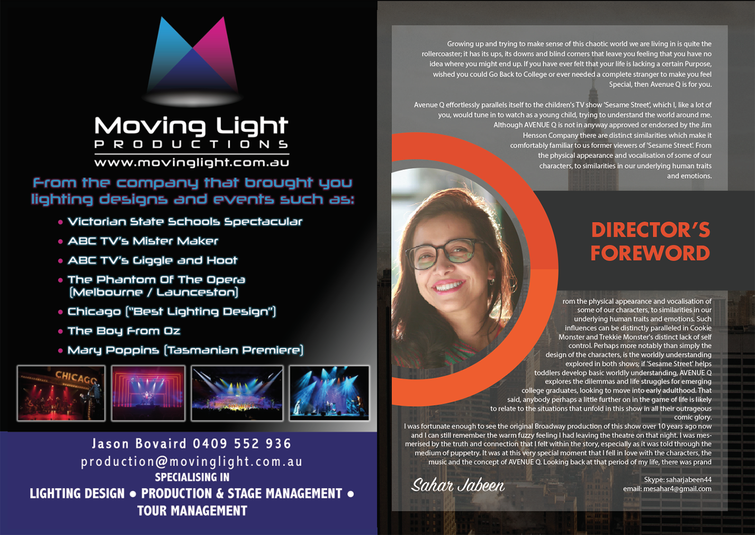 professional upmarket brochure design for prince moo productions by