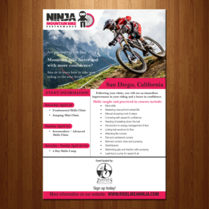 Flyer Design by theblueart for Ninja Mountain Bike Performance | Design: #10611587