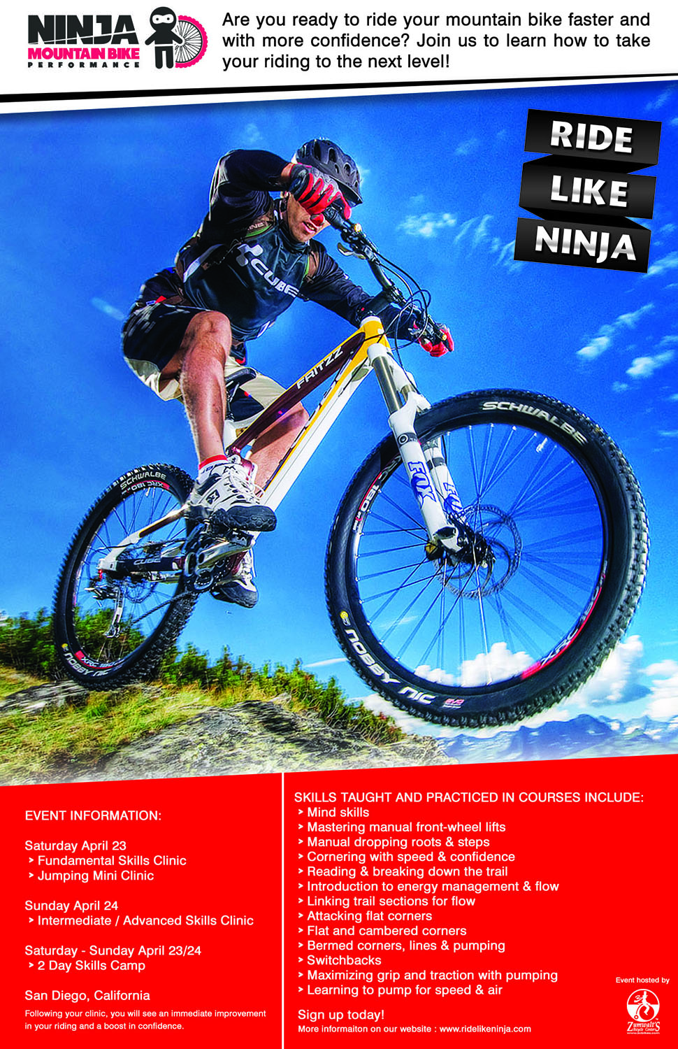 Flyer-Design von teddy.krisnanto für Ninja Mountain Bike Performance | Design #10593884