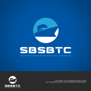 Design de Logo par mvillamin pour South Bay Sand Blasting and Tank Cleaning, Inc. | Design : #10729308