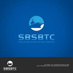 Logo Design by mvillamin for South Bay Sand Blasting and Tank Cleaning, Inc. | Design: #10751580