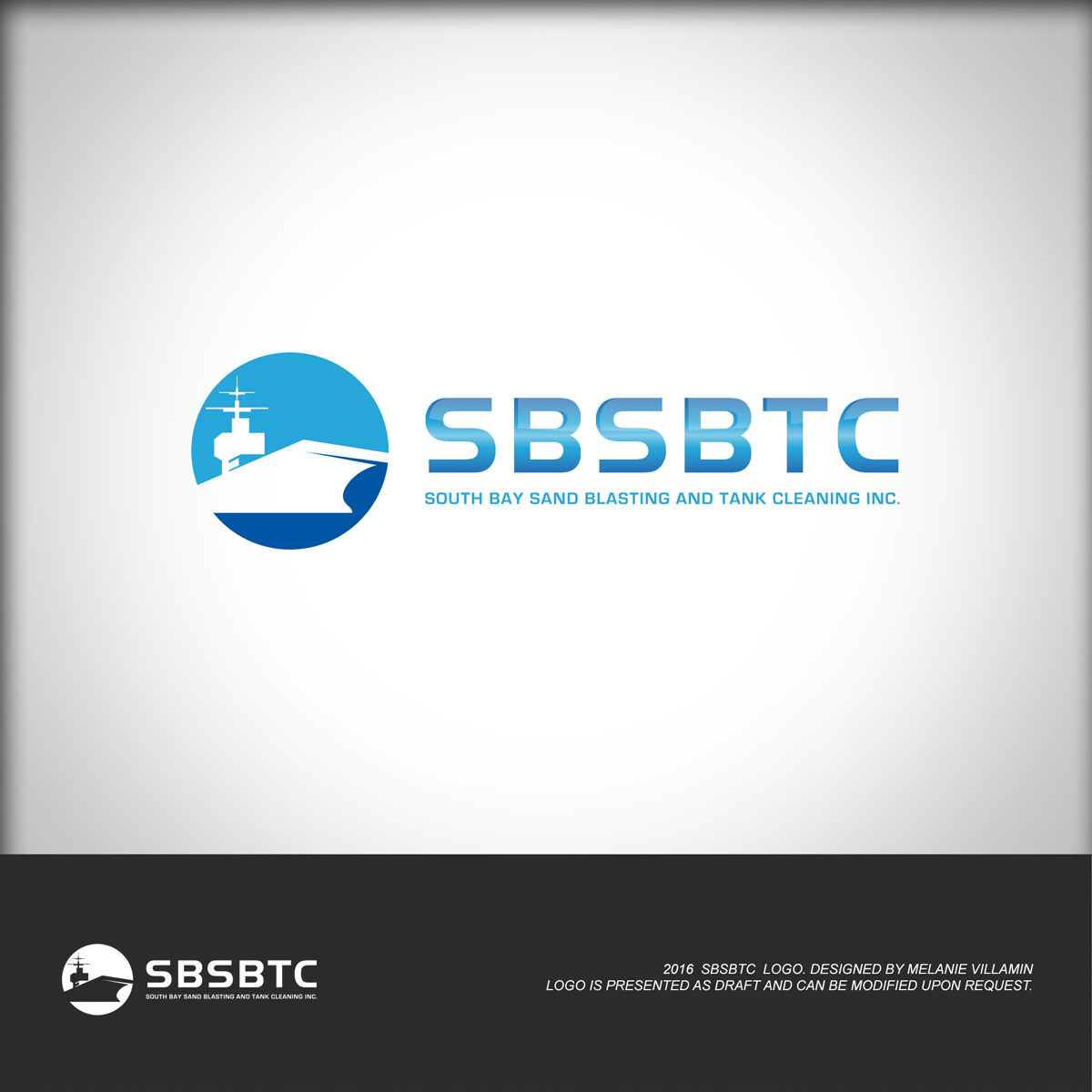 Design de Logo par mvillamin pour South Bay Sand Blasting and Tank Cleaning, Inc. | Design #10751594