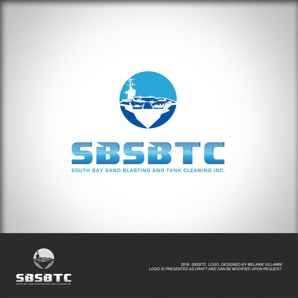 Design de Logo par mvillamin pour South Bay Sand Blasting and Tank Cleaning, Inc. | Design #10927214