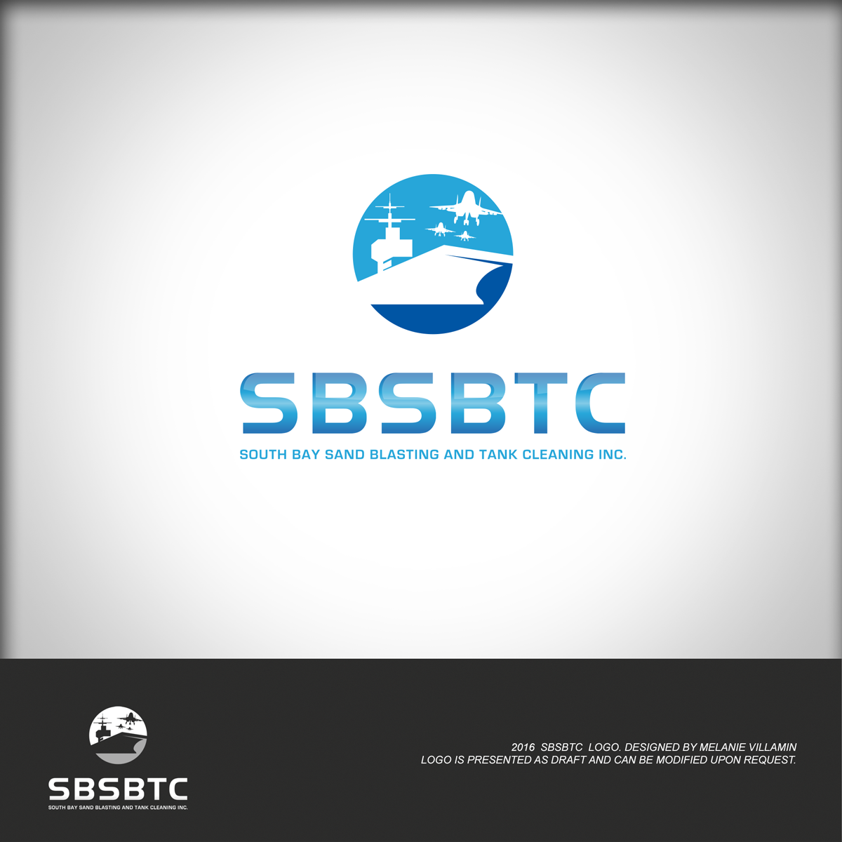 Design de Logo par mvillamin pour South Bay Sand Blasting and Tank Cleaning, Inc. | Design #10960092