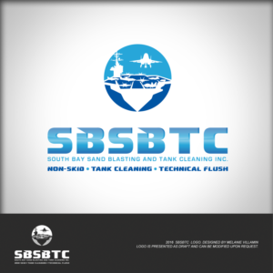 Logo Design by mvillamin for South Bay Sand Blasting and Tank Cleaning, Inc. | Design: #11066815