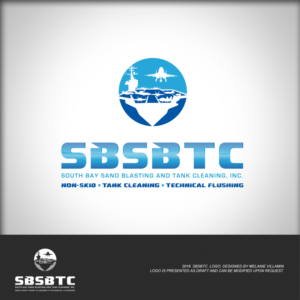 Logo Design by mvillamin for South Bay Sand Blasting and Tank Cleaning, Inc. | Design: #11078414