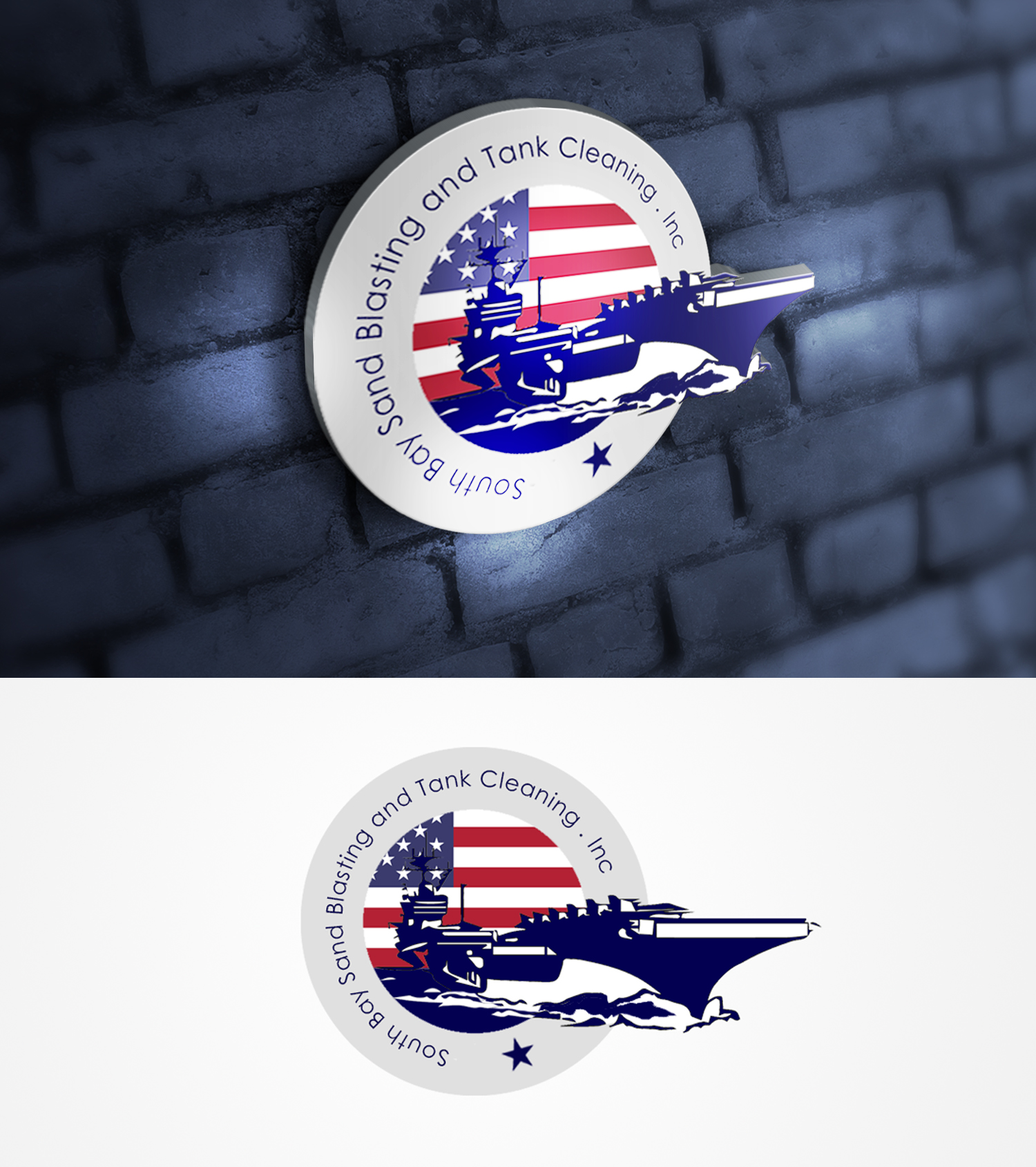 Logo Design by chirond for South Bay Sand Blasting and Tank Cleaning, Inc. | Design #10748425