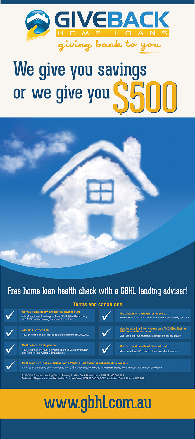 Diseño de Señalética por Bins para Give Back Home Loans | Diseño #10600111