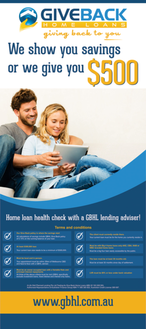 Schilder-Design von Bins für Give Back Home Loans | Design: #10859406