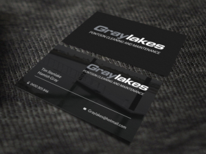 Graylakes premium pontoon cleaning and maintenance needs a business card design