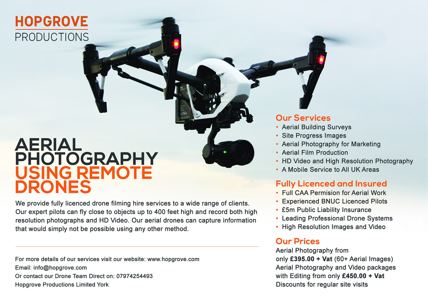 Diseño de Flyer por ColorDrops para Hopgrove Productions | Diseño #10610048