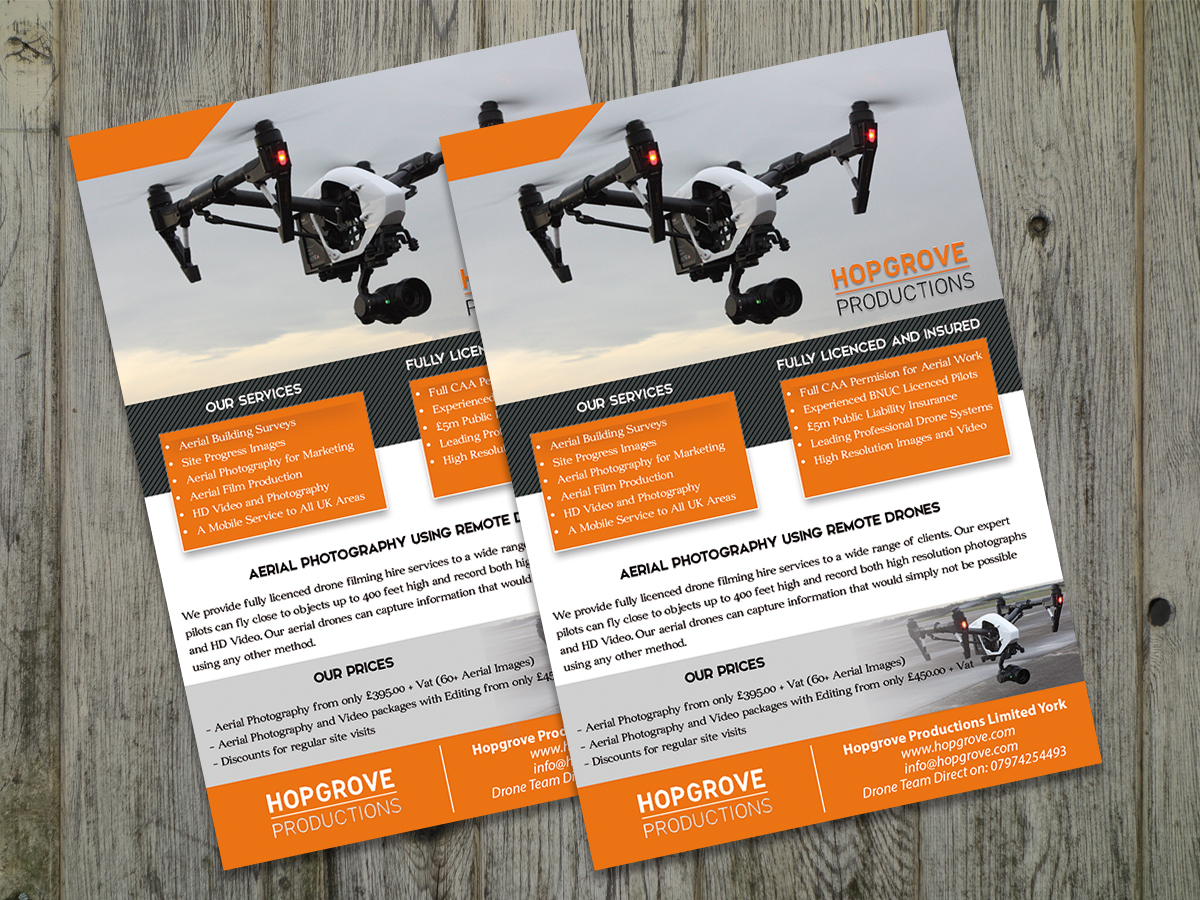 it company flyer design for hopgrove productions by sheetalkatkar26 aerial photography flyer design