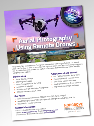 Diseño de Flyer por andrew3344 para Hopgrove Productions | Diseño #10618763