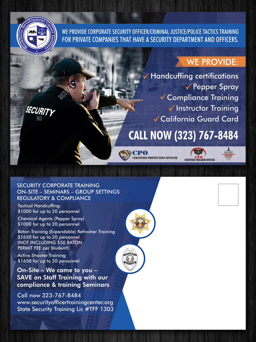 Postcard Design by ecorokerz for Public Safety Institute | Design #10627597