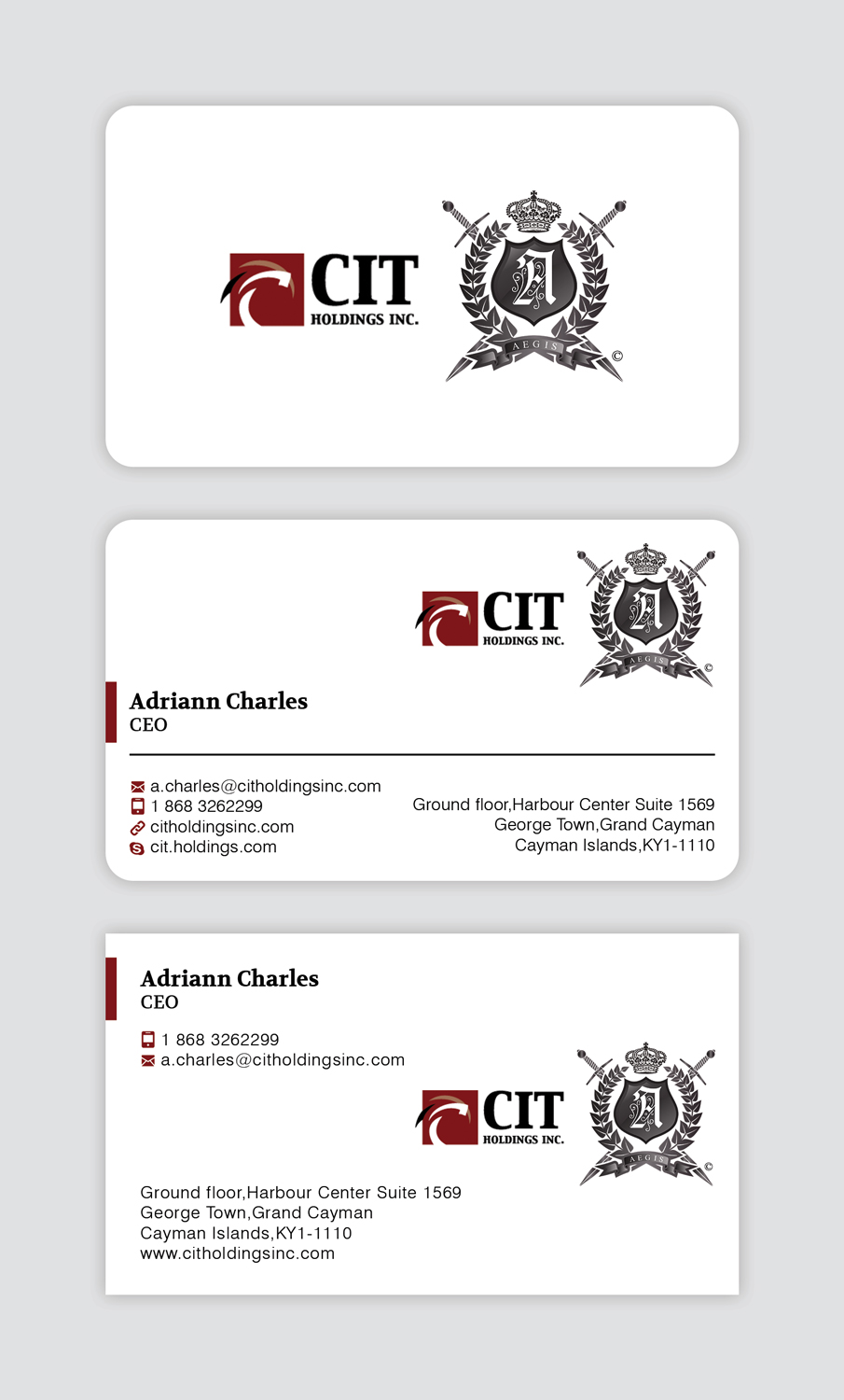 Business Card Design by MIND for CIT Holdings Inc. | Design #10670014