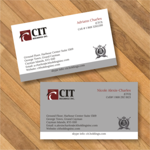Diseño de Tarjeta de Presentación por rhalder4 para CIT Holdings Inc. | Diseño #10620540