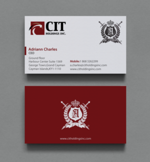 Business Card Design by chandrayaan.creative for CIT Holdings Inc. | Design: #10607797