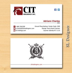 Design de Carte de Visite par SL Designer pour CIT Holdings Inc. | Design : #10597807