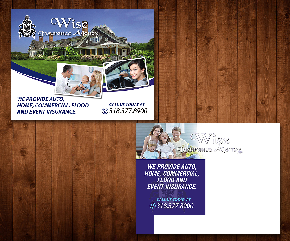 Postcard Design by Designers Hub for wise insurance agency | Design #10603541