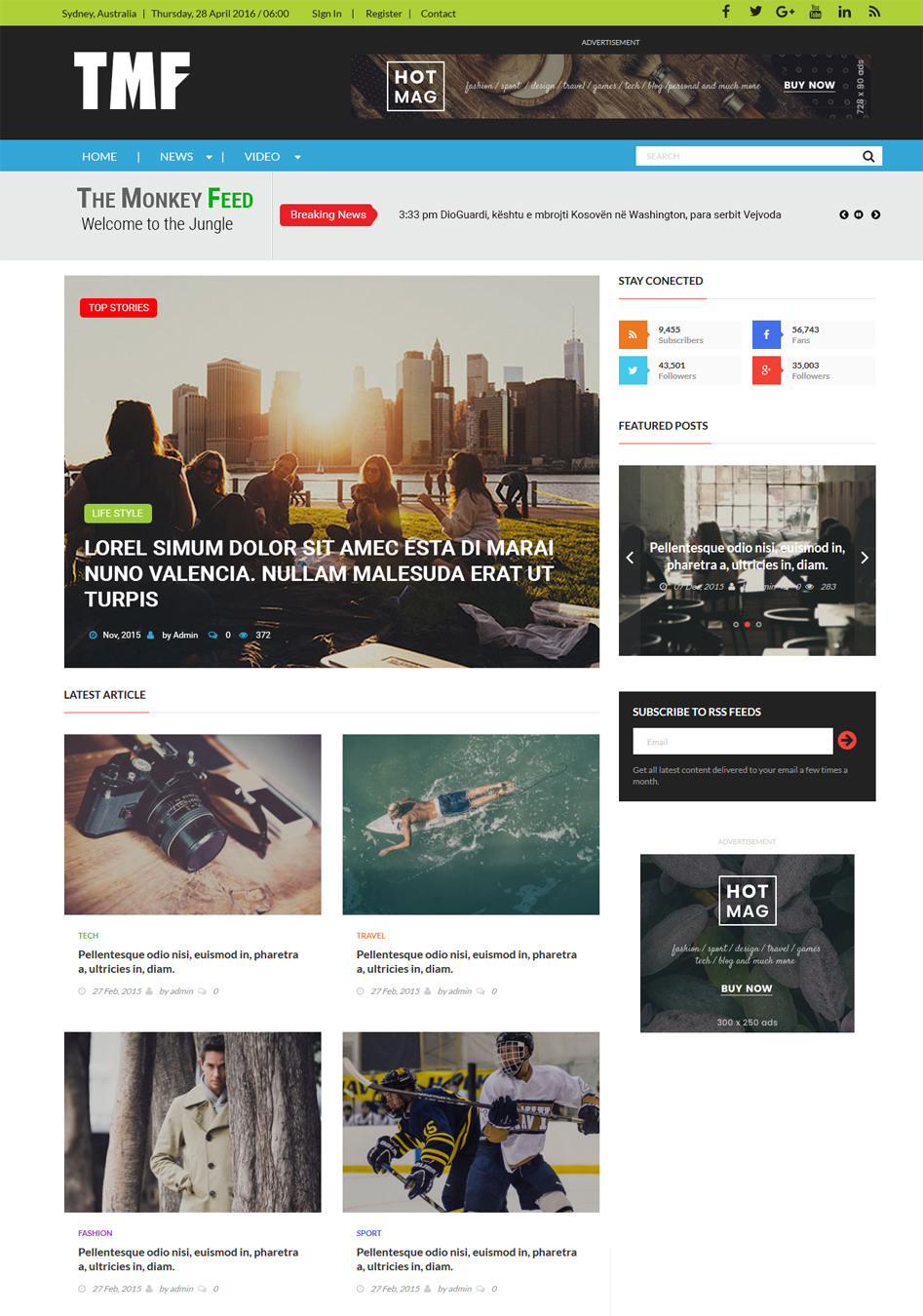 Web Design by Expert Designer for TheMonkeyFeed | Design #10729728