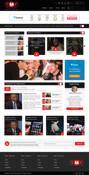 Web Design by HarmiDesigning for TheMonkeyFeed | Design: #10734809