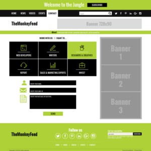 Web Design by lionx for TheMonkeyFeed | Design: #10605791