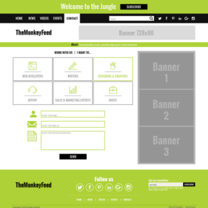 Web Design by lionx for TheMonkeyFeed | Design: #10605793