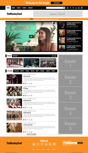 Web Design by lionx for TheMonkeyFeed | Design: #10605800