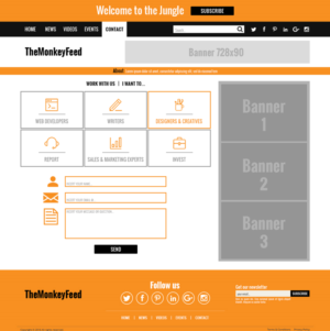 Web Design by lionx for TheMonkeyFeed | Design: #10605801