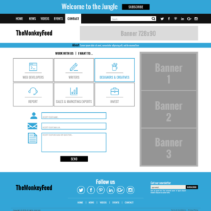 Web Design by lionx for TheMonkeyFeed | Design: #10605807