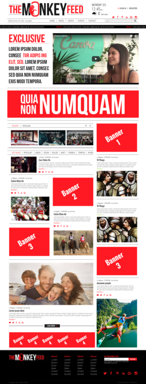 Web Design by lionx for TheMonkeyFeed | Design: #10674315