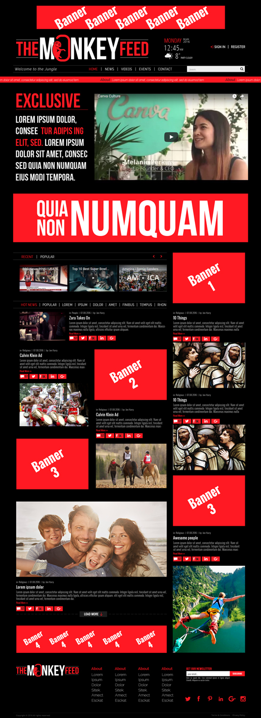 Web Design by lionx for TheMonkeyFeed | Design #10685772