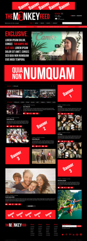 Web Design by lionx for TheMonkeyFeed | Design: #10685772