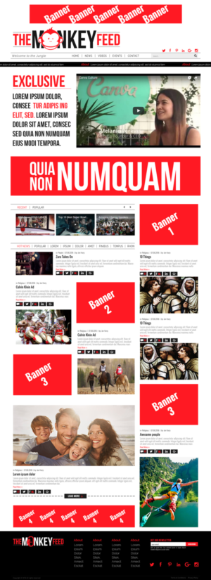 Web Design by lionx for TheMonkeyFeed | Design: #10762296