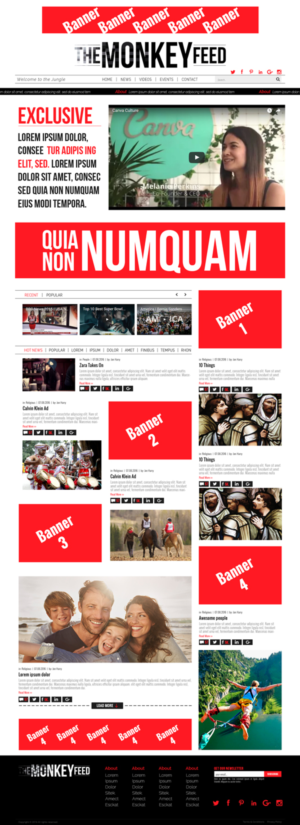 Web Design by lionx for TheMonkeyFeed | Design: #10768680