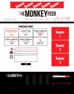 Web Design by lionx for TheMonkeyFeed | Design: #10804519