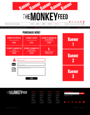 Web Design by lionx for TheMonkeyFeed | Design: #10804520