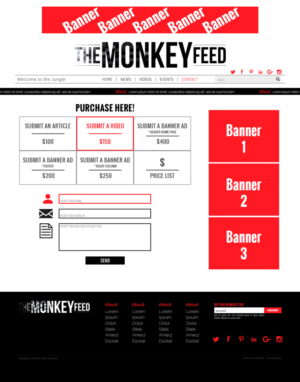 Web Design by lionx for TheMonkeyFeed | Design: #10808201