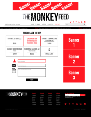 Web Design by lionx for TheMonkeyFeed | Design: #10808202